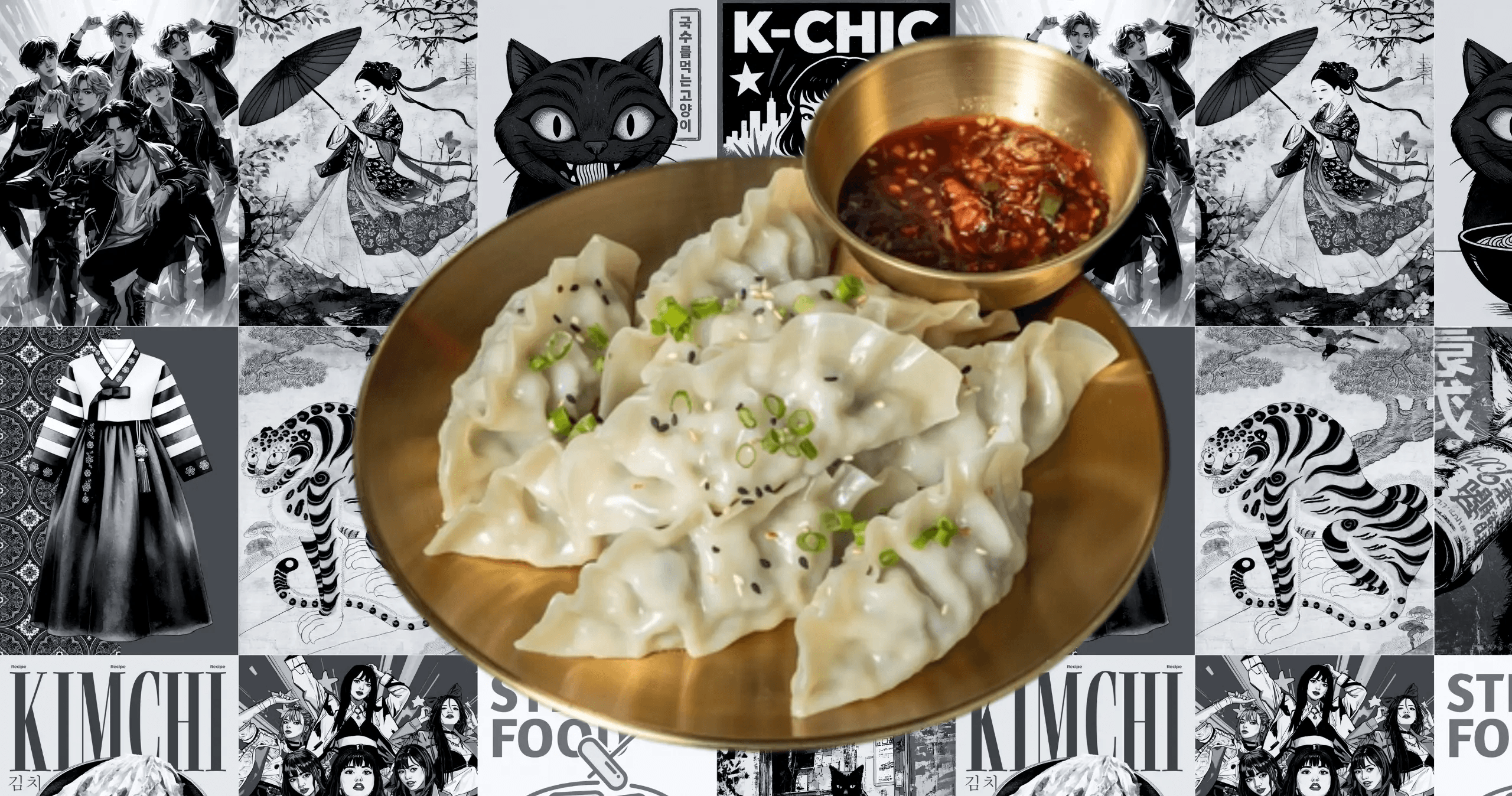 K-Town Mandu Two Ways – steamed mandu dumplings with soy dipping sauce